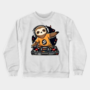 Sloth Dj Crewneck Sweatshirt